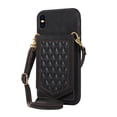 thumbnail image 2 of Mantto Case for iPhone XS Max, Card Holder Crossbody Neck Strap Lanyard Handbag with Mirror Back for Women PU Leather Flip Case with Credit Card Slot Kickstand For iPhone XS Max, Black, 2 of 13
