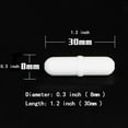 thumbnail image 3 of 5 Piezas 30Mm/1,2 Pulgadas PTFE Agitador MagnéTico Barra Agitadora, Color Blanco, Varilla Agitadora MagnéTica, Barra de Placa Agitadora de Laboratorio, 3 of 5