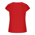 thumbnail image 5 of Mittory Women's V Neck Chiffon Blouses Cap Sleeve Shirts Casual Loose Work Office Solid Tops, 5 of 7