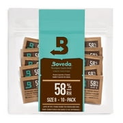 Boveda 58% Two-Way Humidity Control Packs For Storing 1 oz  Size 8  10 Pack  Moisture Absorbers for Small Storage Containers  Humidifier Packs  Hydration Packets in Resealable Bag
