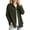Army Green, variant on Women's Corduroy Shacket Top with Button Down and Long Sleeve
