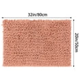 thumbnail image 6 of Unique Bargains Chenille Bathroom Rugs Non-Slip Bath Rugs Plain Washable Soft Shower Mat Pink 20" x 32", 6 of 6