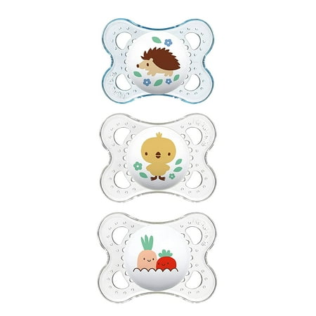 UPC: 0845296017239 | MAM Original Baby Pacifier Nipple Shape Helps Promote Healthy Oral Development Curved Shield to Protect Skin Clear/Boy 0-6 3 Count (Pack of 1) boy 3 Count (Pack of 1)