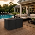 thumbnail image 3 of Nnovaroom 70-Gallon Outdoor Storage Box, Deck Box, Outdoor Storage Bench with Lock-Ready Latch, Black, 3 of 10