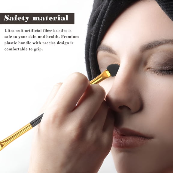 RAGUPEL 20 Pcs Double Ended Eyeshadow Brush Practical Makeup Tool Brushes Sponges Applicator