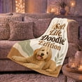 thumbnail image 6 of Life Doodle Edition Goldendoodle, Playful Pet Portrait Pattern, Warm Flannel Blanket for Living Room and Bedroom, Dog Lovers Thanksgiving Gift, Pet Lover Home Decor, 6 of 9