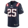 thumbnail image 2 of Men's Nike Marcus Jones Navy New England Patriots Game Player Jersey, 2 of 4