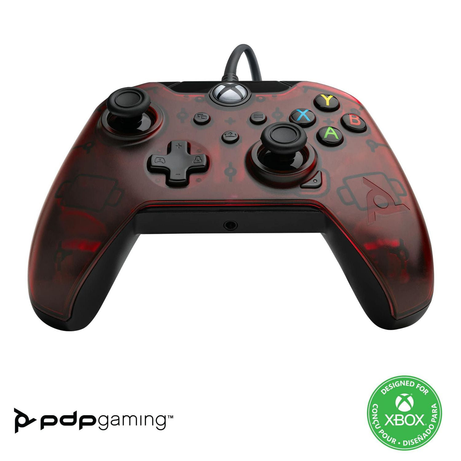 PDP Gaming Wired Controller: Crimson Red - Xbox Series X|S, Xbox One, Xbox, Windows 10, 049-012-NA-RD, Xbox Series X/S