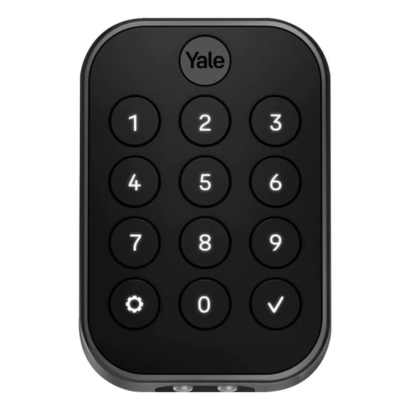 Yale YRD634-WF1-BSP Pro 2 Key Free Pushbutton Keypad Lock with Wi-Fi, Black Suede