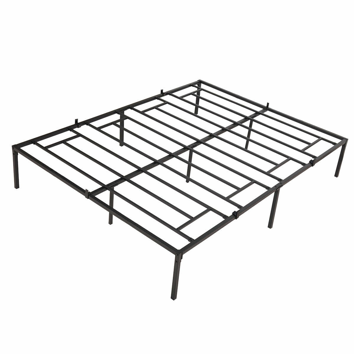 Kepooman 14" Queen Size Platform Bed Frame, Metal Mattress Foundation for Bedroom