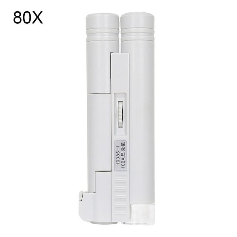 40X 100X Portable Pocket Microscope Mini Foldable Magnifier with LED  Illuminated