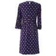 thumbnail image 2 of BODEN Women's Polka Dot Dress US Sz 4R Eggplant/White, 2 of 2