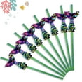 thumbnail image 4 of Ludlz 20Pcs Mermaid Tailing Straws Party Paper Eco-Friendly Safe Straws for Mermaid Theme Parties Accessories, 4 of 7