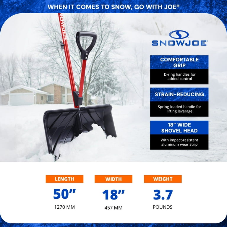 Snow Joe Shovelution 18-inch Strain-Reducing Snow Shovel with