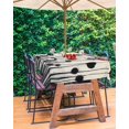 thumbnail image 3 of nqOlkjepod Spring Floral Outdoor Tablecloth with Umbrella Hole & Zipper, Botanical Oil Painting Red Black Flowers Rectangle Table Cover 54x80 Inch, Dining Waterproof Table Cloth Protector for Patio, 3 of 7