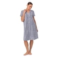 thumbnail image 3 of Aria Women’s Short Sleeve Split Neck Sweater Knit Nightgown, Sizes XS-5X, 3 of 7