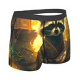 thumbnail image 2 of KLL Tree Meditating Raccoon Men's Cotton Boxer Briefs Underwear-X-Large, 2 of 8