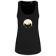 thumbnail image 1 of Grindstore - Camiseta sin mangas ilustración ojos de gato para mujer señora (Negro), 1 of 2