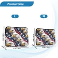 thumbnail image 4 of FORMRS 15"-15.6" Laptop Sleeve Protective Case Soft Carrying Quilted Computer Bag Cover, American Eagle Pattern, 4 of 7