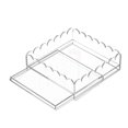 thumbnail image 1 of Acrylic Scalloped Tray 9x9inch Large Clear Acrylic Tray with Drawer, 1 of 1