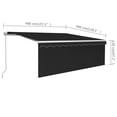 thumbnail image 3 of Charmma Manual Retractable Awning with Blind 157.5"x118.1" Anthracite, 3 of 7