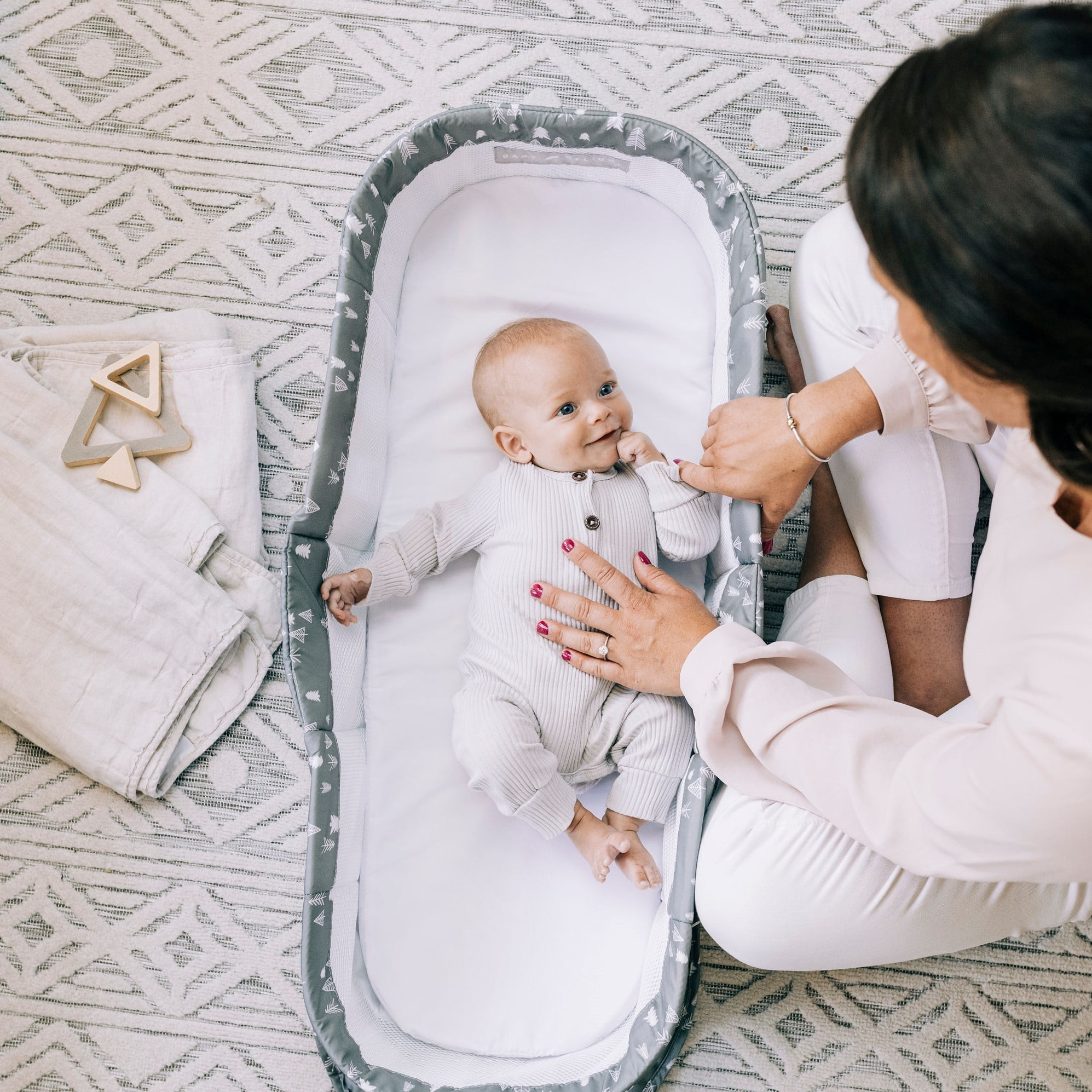 New Born Baby Dream Cozy Nest Cradle - 733 - Blue