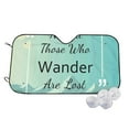 thumbnail image 2 of Picia Not All Those Who Wander Are Lost1 Curved Windshield Sunshade Accordion Folding Style Auto Shade for Car Truck SUV Van Blocks UV Ray Sun Visor Protector -Medium, 2 of 7