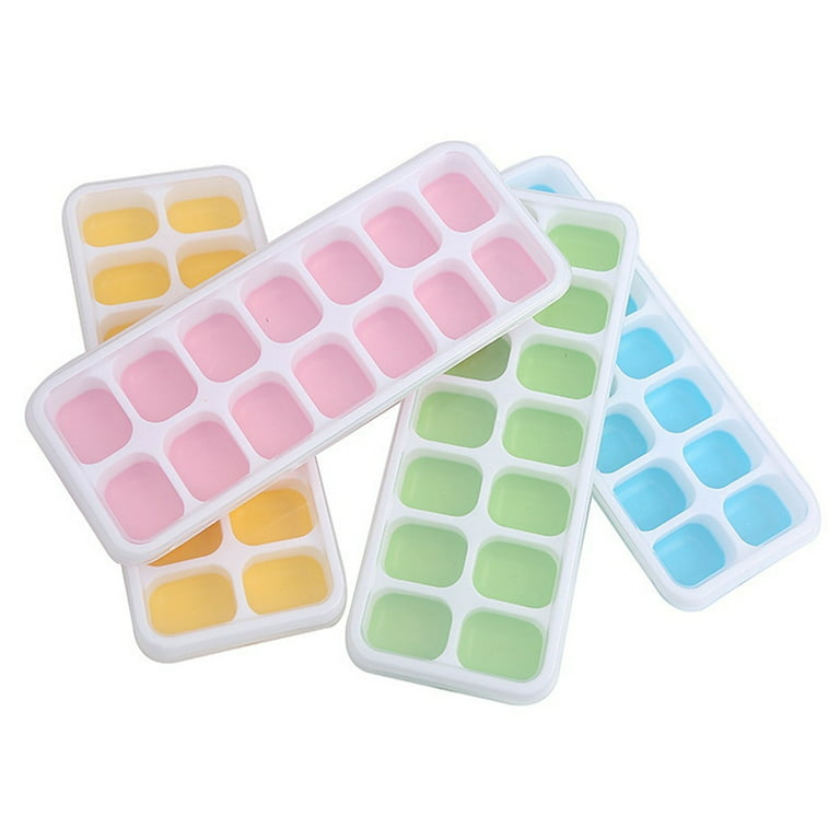 Silicone Ice Cube Maker Trays with Lids for Freezer Ice Cube Mold Drinks Whiskey  Cocktails Kitchen