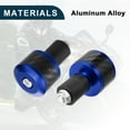 thumbnail image 4 of Unique Bargains 2 Pcs Motorcycle Handlebar End Plug Aluminum Alloy 7/8" 22mm Fashionable Blue, 4 of 6