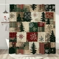 thumbnail image 6 of Seyotauo Winter Christmas Shower Curtain, Cute Snowman Santa Deer Snowflake Scene Shower Curtains for Bathroom, Pine Tree Covered Snow Fabric Bath Curtains Set with Hooks, 59x71 Inch, 6 of 6