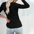 thumbnail image 4 of Aloohaidyvio Women's Knitted Long Sleeve Henley Tops Pullover with Buttons Down Casual Loose Fit V-Neck Tunics Black XL, 4 of 5