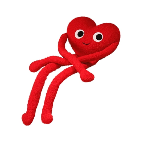 39.4Inch Valentines Gaint Heart with Arms and Legs Stuffed Animals Plush Toys, Cute Ultra-Soft Heart Plush Throw Pillows for Her/Girlfriend Lover Mom Teens Valentines Day Anniversary Gifts