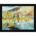 thumbnail image 2 of Seven Trees Design 32x25 Black Modern Wood Framed Wall Art Titled - Peaceful Landscape, 2 of 6
