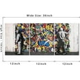 thumbnail image 6 of Canvas Wall Art Banksy Graffiti Pictures 3 Panels Modern Abstract Street Pop Art Posters Prints Artwork Home Decorations for Living Room Bedroom Office Framed Ready to Hang - 12"x16"x3pcs, 6 of 6