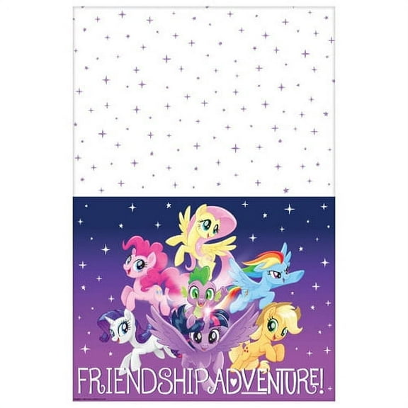 Various Friendship Adventures Includes: 7.950 in x 6.400 in Kids Party Purple Cartoon Plastic Tablecloths