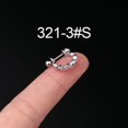 thumbnail image 1 of Pendientes de perforación de varilla fina de acero inoxidable de 20 g, creativos, con forma de hueso de oreja, con tornillo europeo y americano, pendiente de bola con tornillo único, 1 of 6