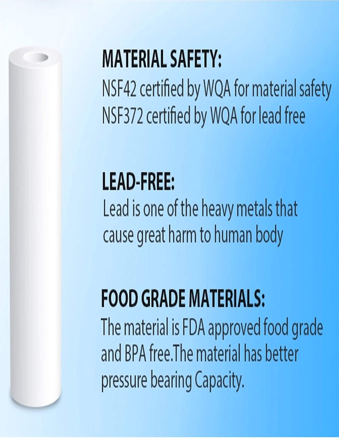4.5" x 20" Big Blue Sediment Filter Cartridge - 10 Micron