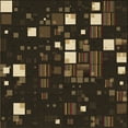 thumbnail image 1 of Ahgly Company Indoor Square Patterned Oak Brown Area Rugs, 5' Square, 1 of 6