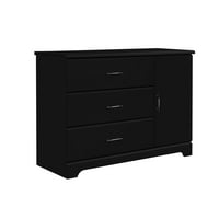 Storkcraft Brookside 3 Drawer Combo Dresser Black