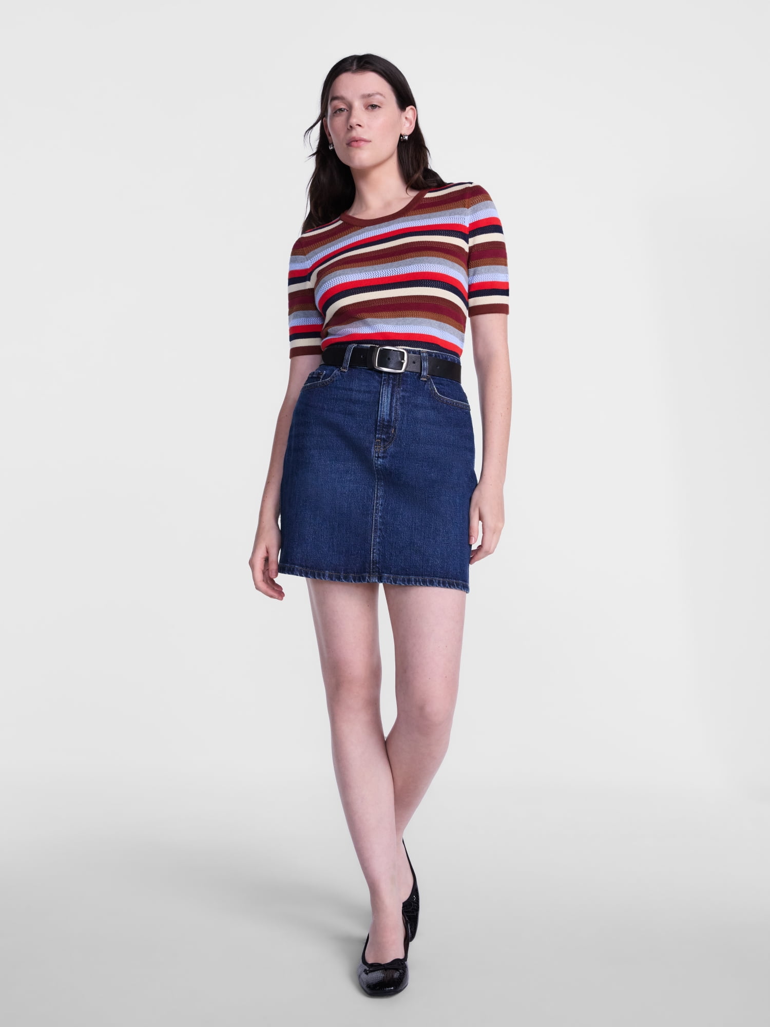 Scenario Women's Denim Mini Skirt, Sizes 0-20