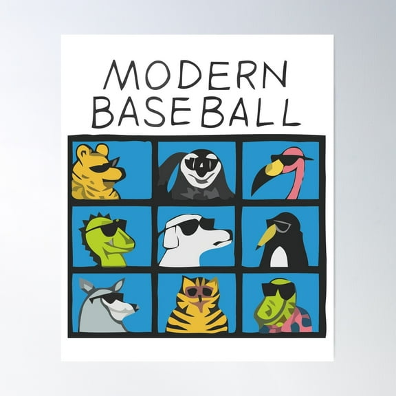 Modern Baseball Poster Wall Art, Modern Wall Decor For Living Room Bedroom, 8x12 UNFRAMED