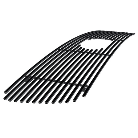 APS Premium Stainless Steel Black 8x6 Horizontal Billet Grille Compatible with Toyota Tundra 2007-2009 with Logo Show Main Upper N19-J85456T