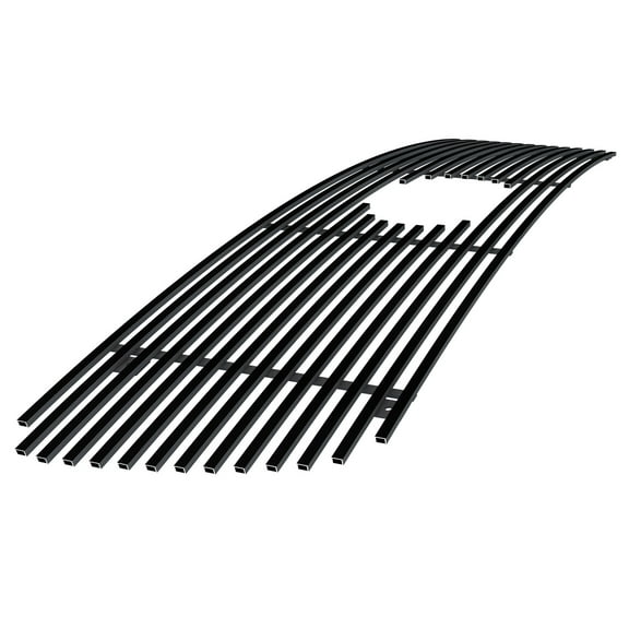 APS Premium Stainless Steel Black 8x6 Horizontal Billet Grille Compatible with Toyota Tundra 2007-2009 with Logo Show Main Upper N19-J85456T