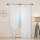 thumbnail image 4 of Cortinas blancas transparentes largas para sala de estar, 2 paneles con ojales de lino sintético, filtrantes de luz, de gasa transparente, hasta el suelo, para dormitorio, puerta de patio, ventana, 4 of 8