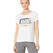 Reebok Womens UFC HRSD Graphic T-Shirt, White, X-Large