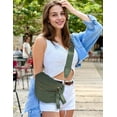 thumbnail image 2 of Pure Colour Crossbody Bag Bum Bag for Women,Spacious Wallets Purses Chest Belt Bum Bag,Oversized Bum Bag, 2 of 6