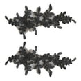 thumbnail image 4 of 1 Pair Lace Flower Applique Edging Fabric Ribbon Decal Vintage Embroidered Black, 4 of 9