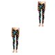 thumbnail image 3 of Minnieouse Dog Pow Pantalones de yoga Estampados de colores Leggings Pantalones largos Parte inferior Sexy Push Up Medias deportivas para gimnasio pata de perro 2Conjunto, 3 of 6