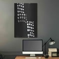 thumbnail image 5 of Luxe Metal Art 'Black and White Abstract' by Linda Woods, Metal Wall Art, 24"x36", 5 of 9