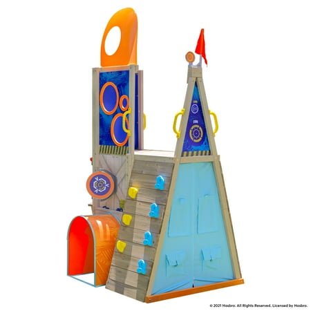 KidKraft Nerf Scout Defense Post Wooden Fort with Rock Walls  Targets and Storage